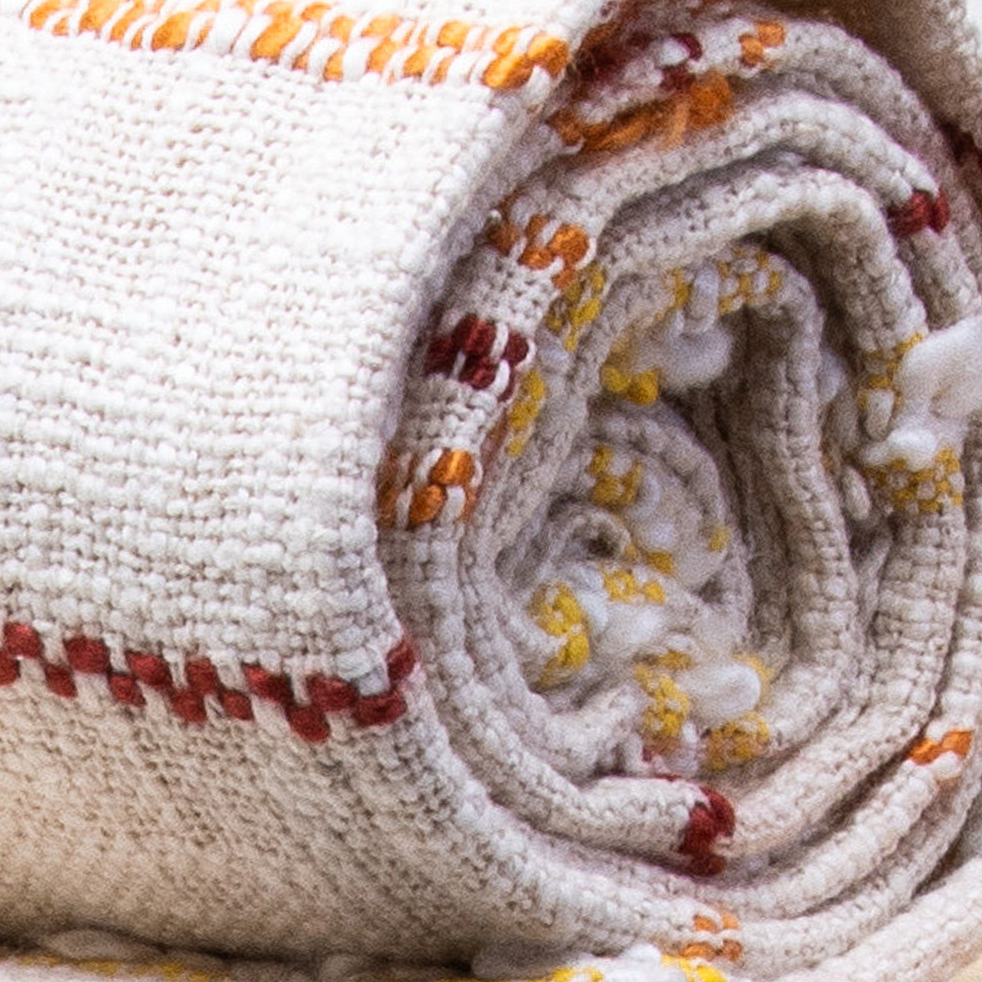 Organic Cotton Material Woven Throw Blanket